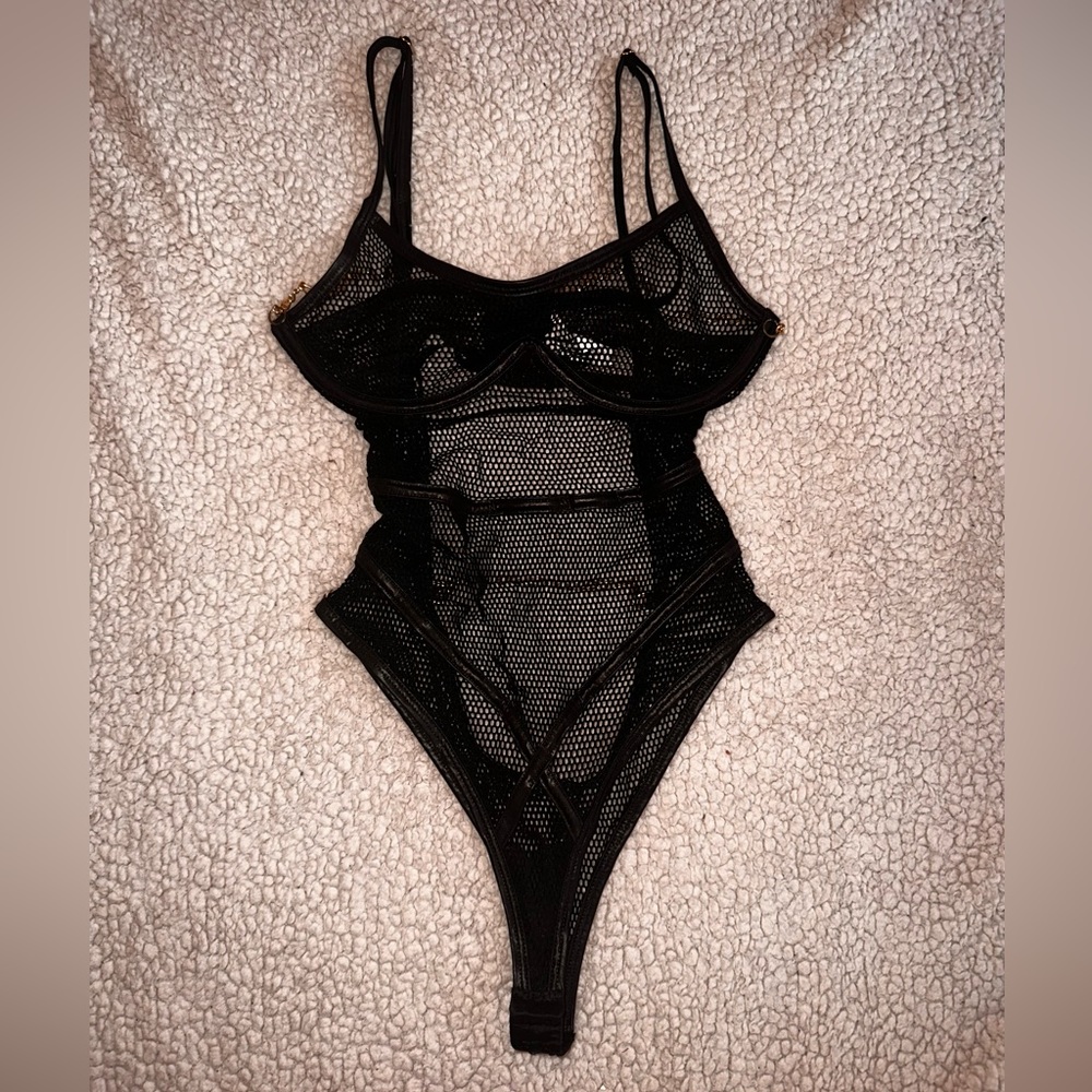 Yandy net and back chain one piece -Dance wear